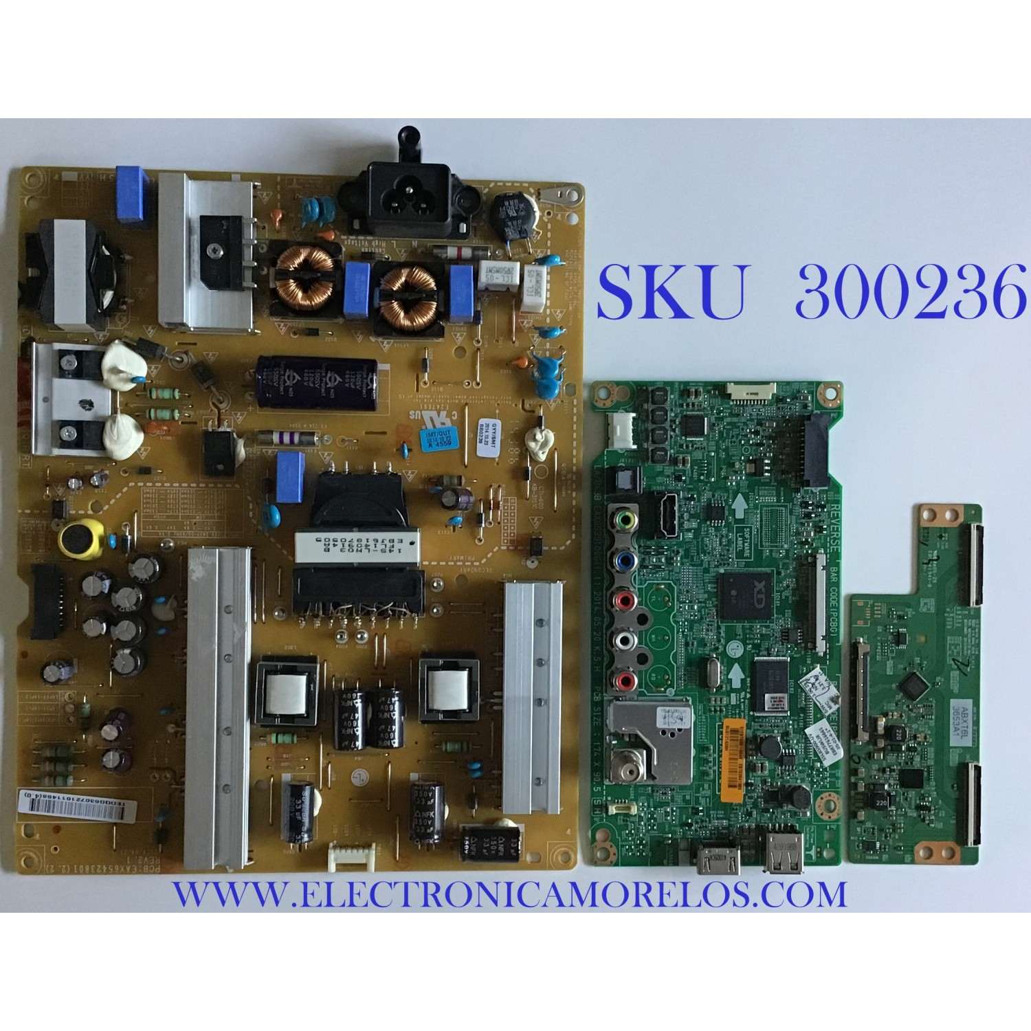 KIT DE TARJETAS PARA TV LG / NUMERO DE PARTE MAIN 62841583 / EBT62841583 / EAX65391004 / FUENTE 63072101 / EAY63072101 / EAX65423801 / T-CON 3653A  / 6871L-3653A / 6870C-0471D / PANEL LC550DUE (FG)(A4) / MODELO 55LB5900-UV / 55LB5900-UV.BUSWLJR